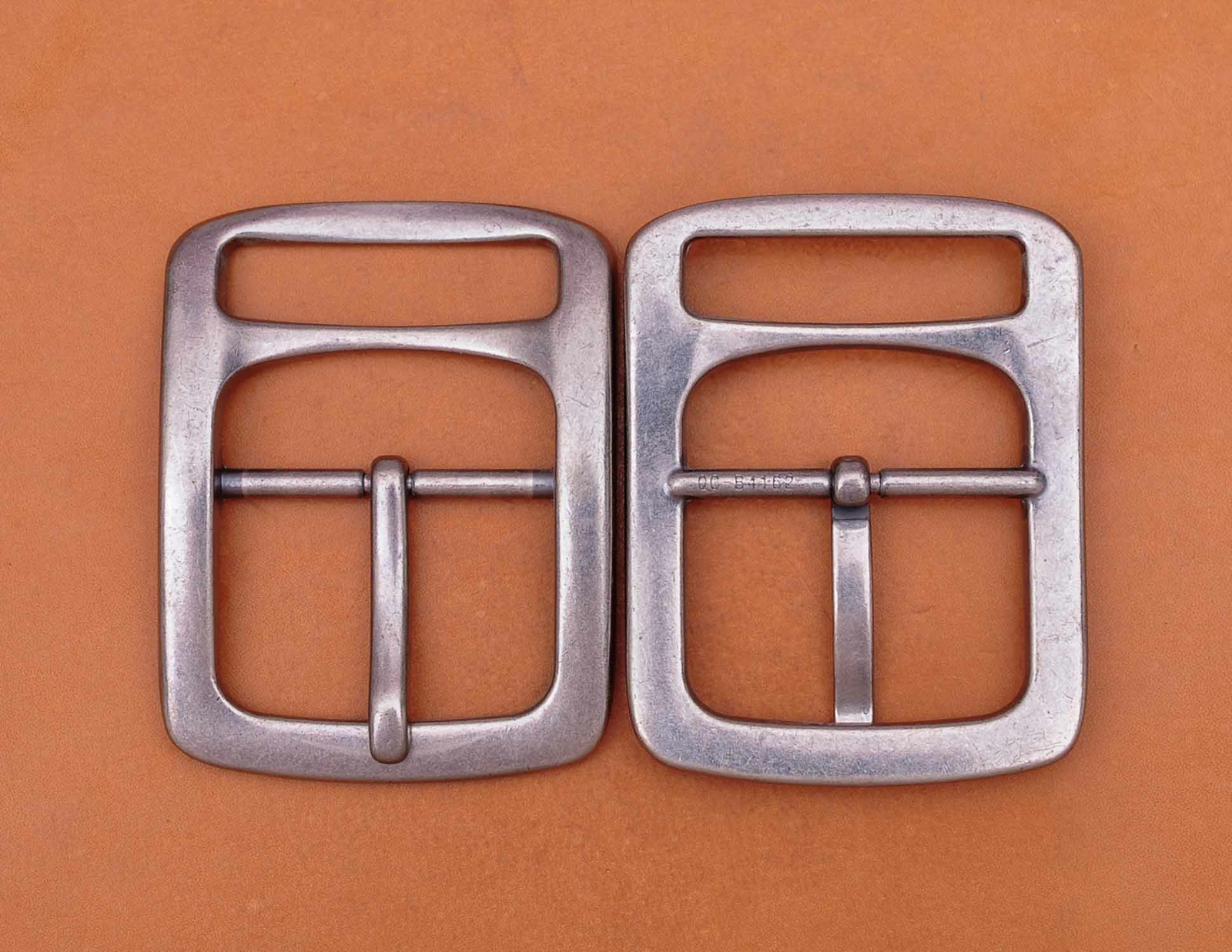 1-1/2&Prime; Men Solid Quality Nickel Matte Center Bar Leather Belt Buckle Replacement