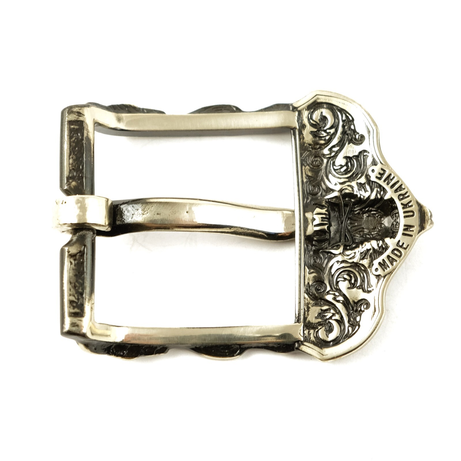 German silver belt buckle American Buffalo Skull, pin type, Bison skull buckle