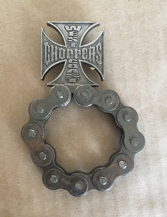 West Coast Choppers Chain Link Belt Buckle Bottle Opener