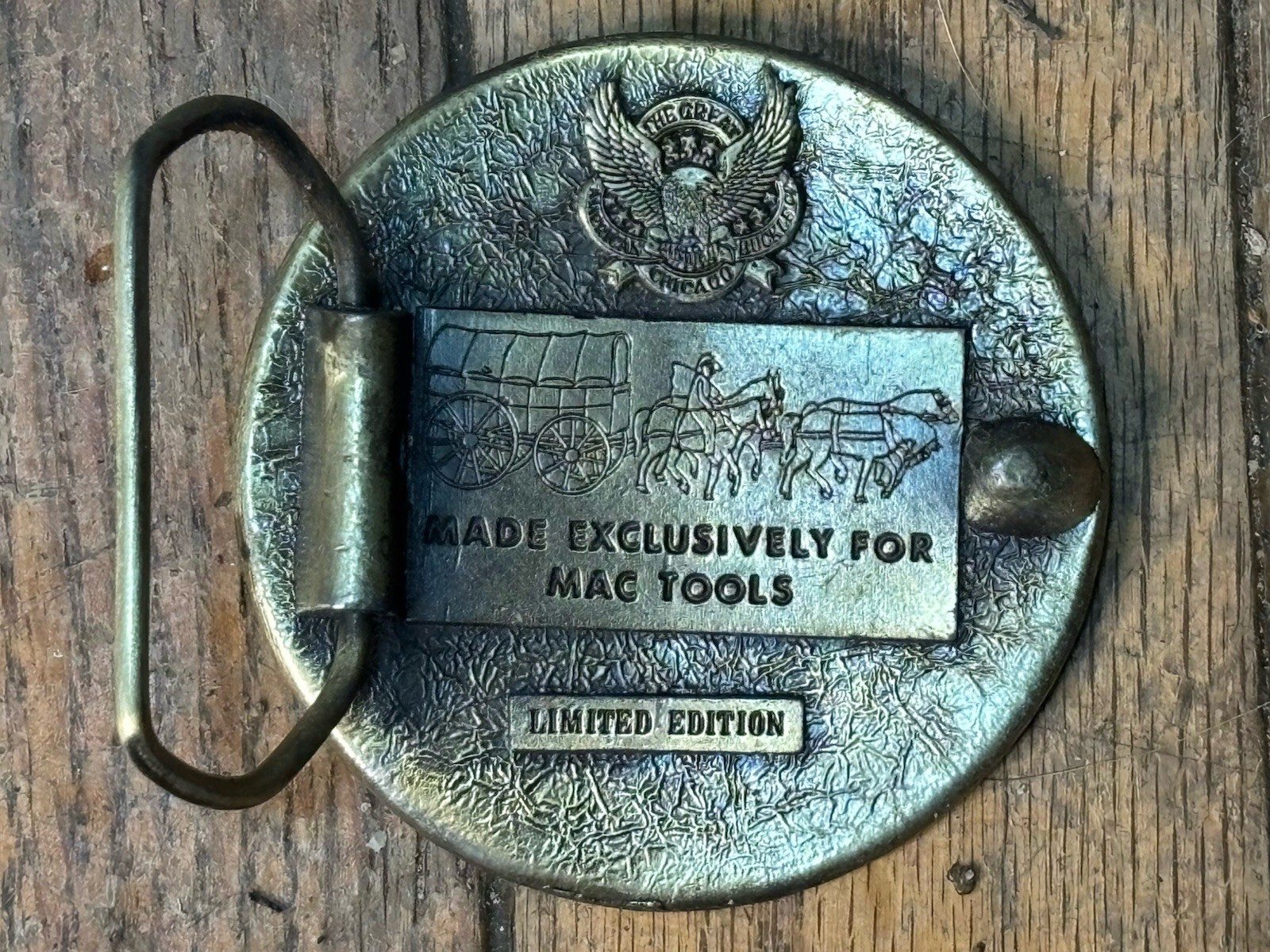 Vintage Mac Tools Round Stars Limited Edition Metal Belt Buckle