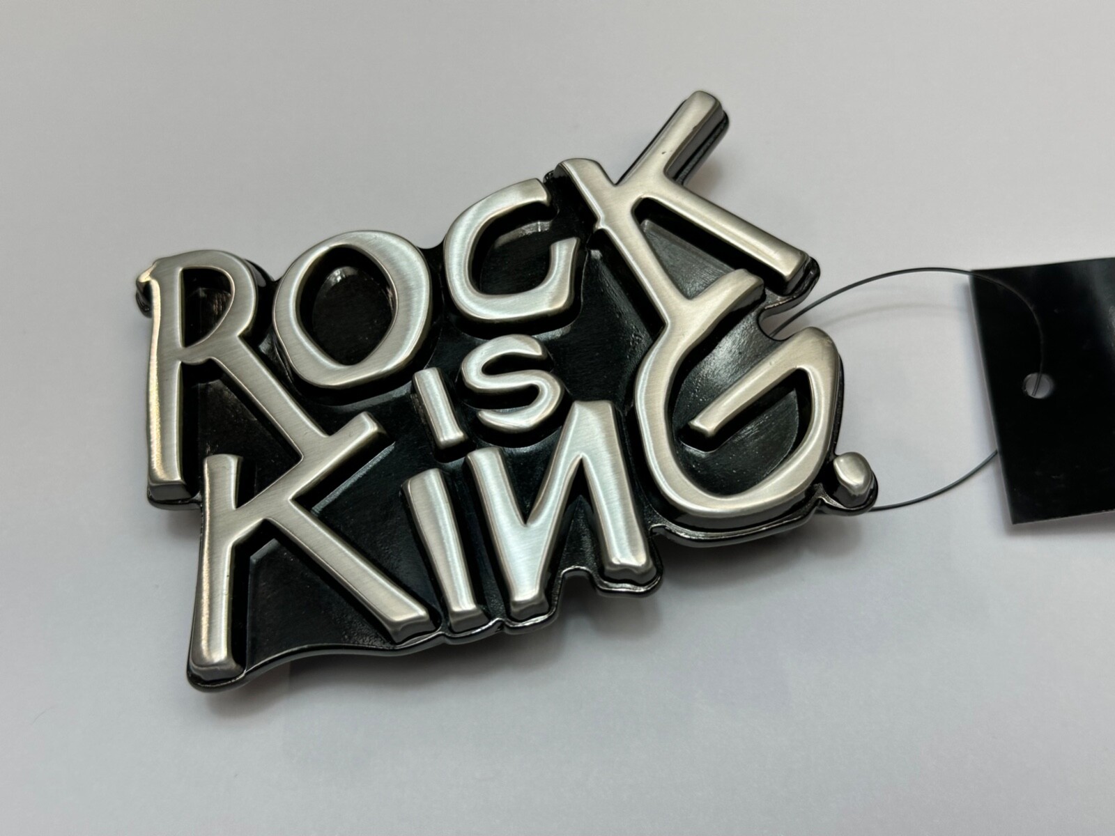 Rock Is King – Fashion Music Brand NOS Raised Letters Belt Buckle – In Box