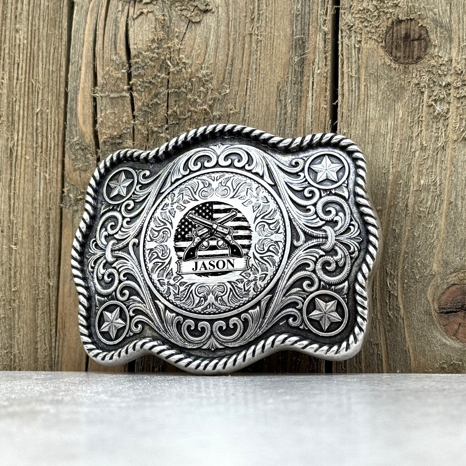 Custom Personalized Belt Buckle Monogrammed Western Buckle for Belts Wide 1.5&Prime;