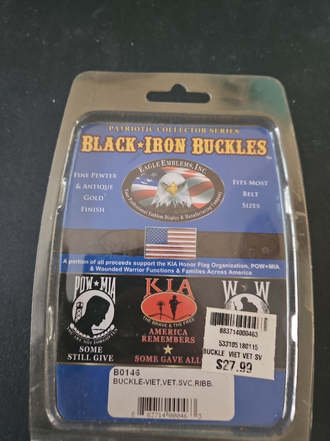 Black Iron Buckles Vietnam Veteran Great Looking Antique Finish Belt Buckle …