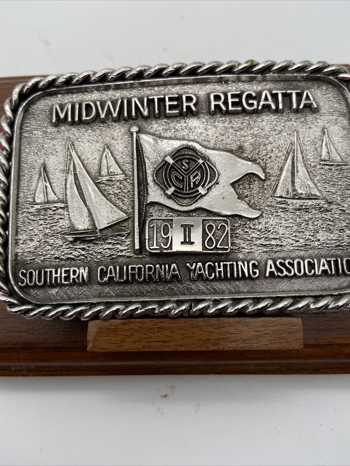 1982 SOUTHERN CALIFORNIA YACHTING ASSOCIATION MIDWINTER REGATTA BELT BUCKLE