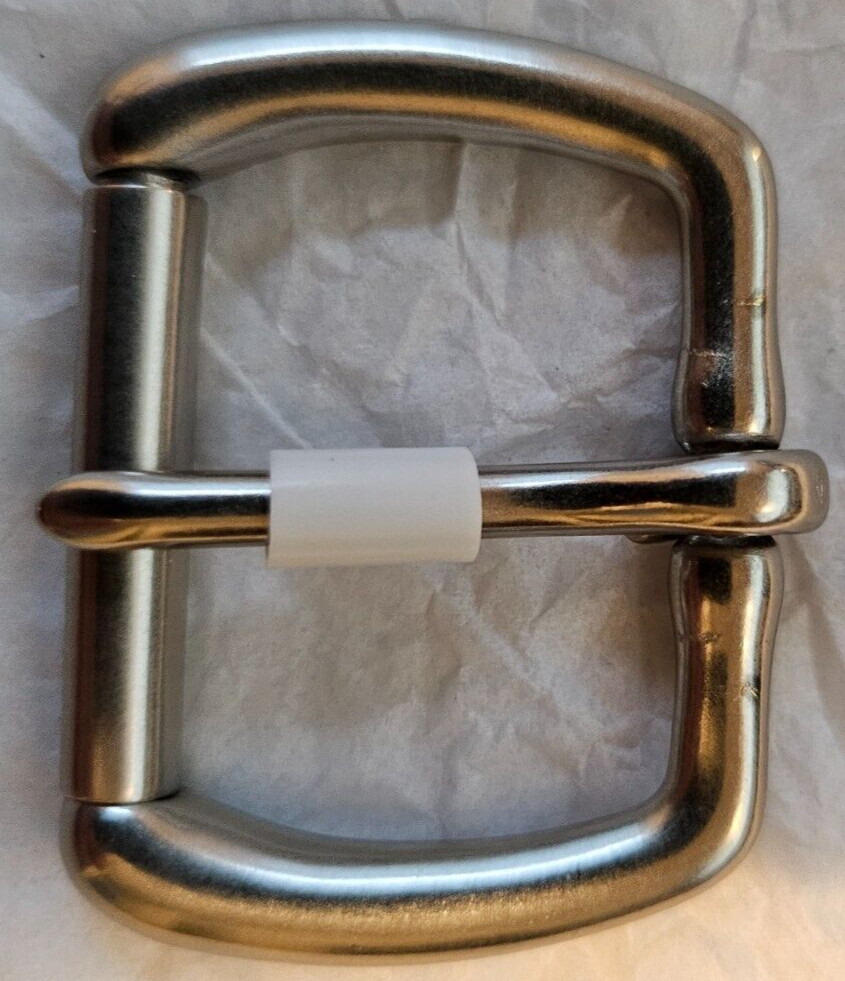 Solid Brass Belt Buckle – 1.25&Prime;- Nickel Matte Finish