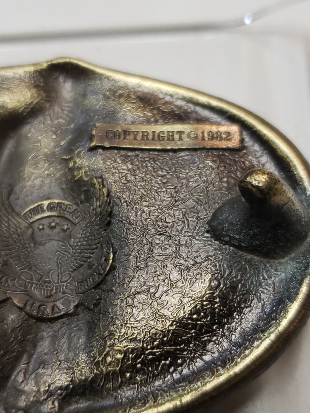 1982 Native American Indian on Horse Great American Belt Buckle Co #353 NOS