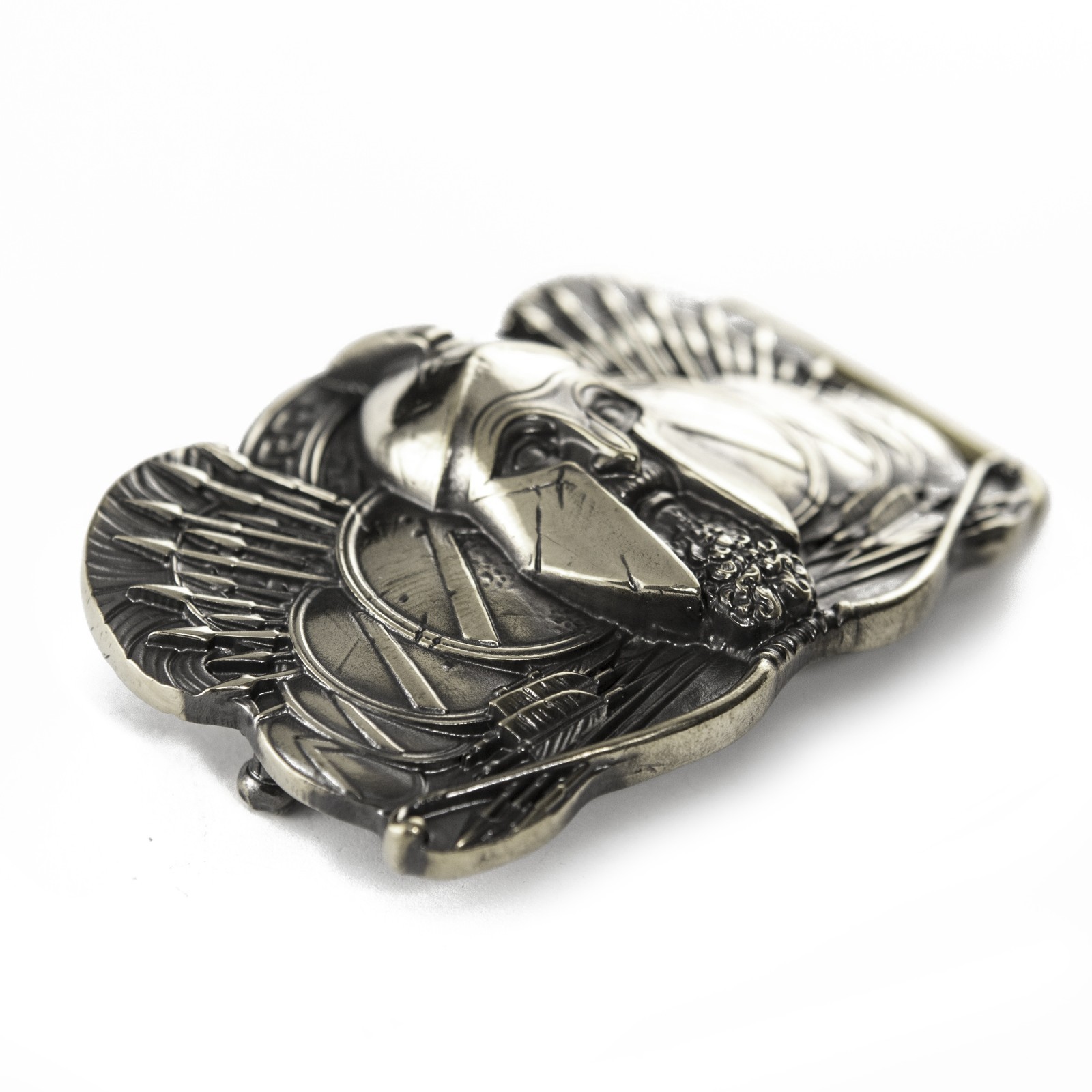 Spartan warrior german silver belt buckle, Military Ancient Greece, King Leonid