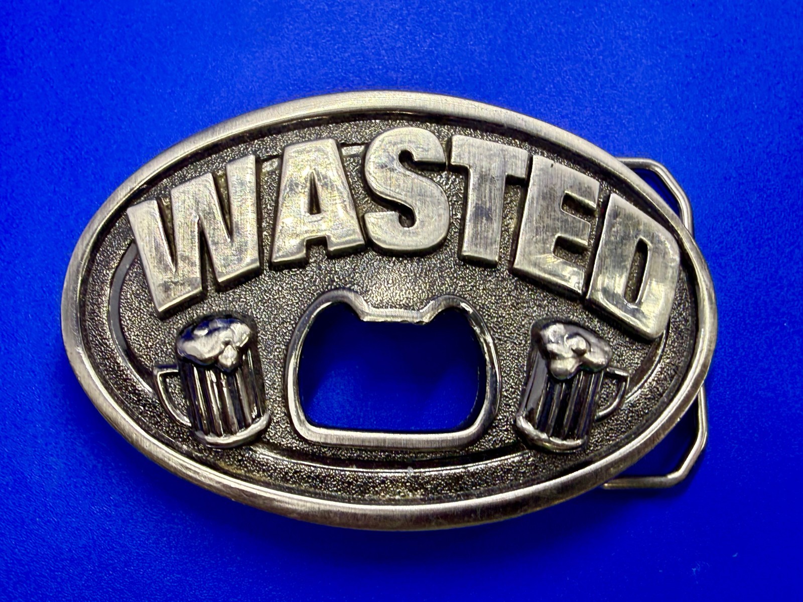 Wasted Beer Drinking Funny Novelty Bottle Opener Bar Tavern Belt Buckle