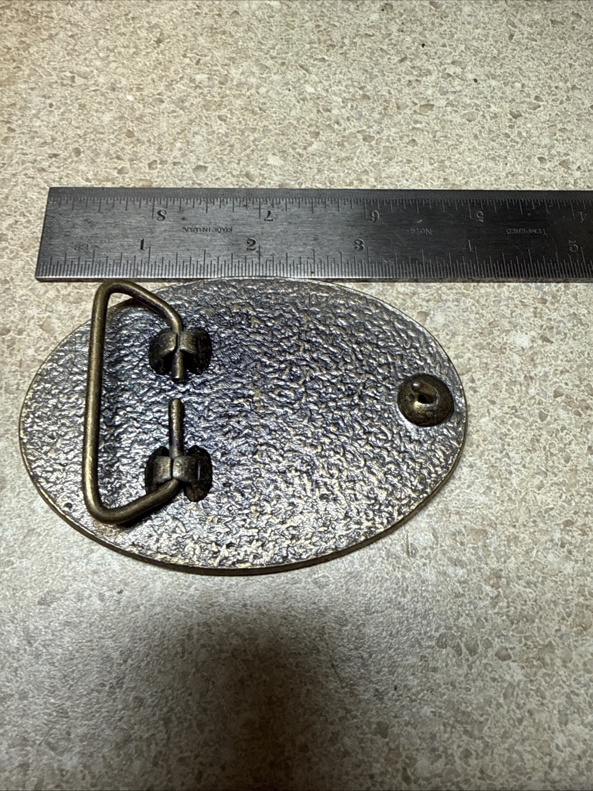 Vintage Keep on Truckin Trucking Big Rig Truck Belt Buckle Oil