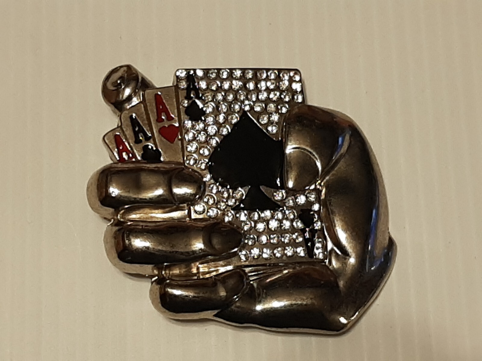4 ACES PLAYING CARD 4 OF KIND / HAND Metal Belt Buckle