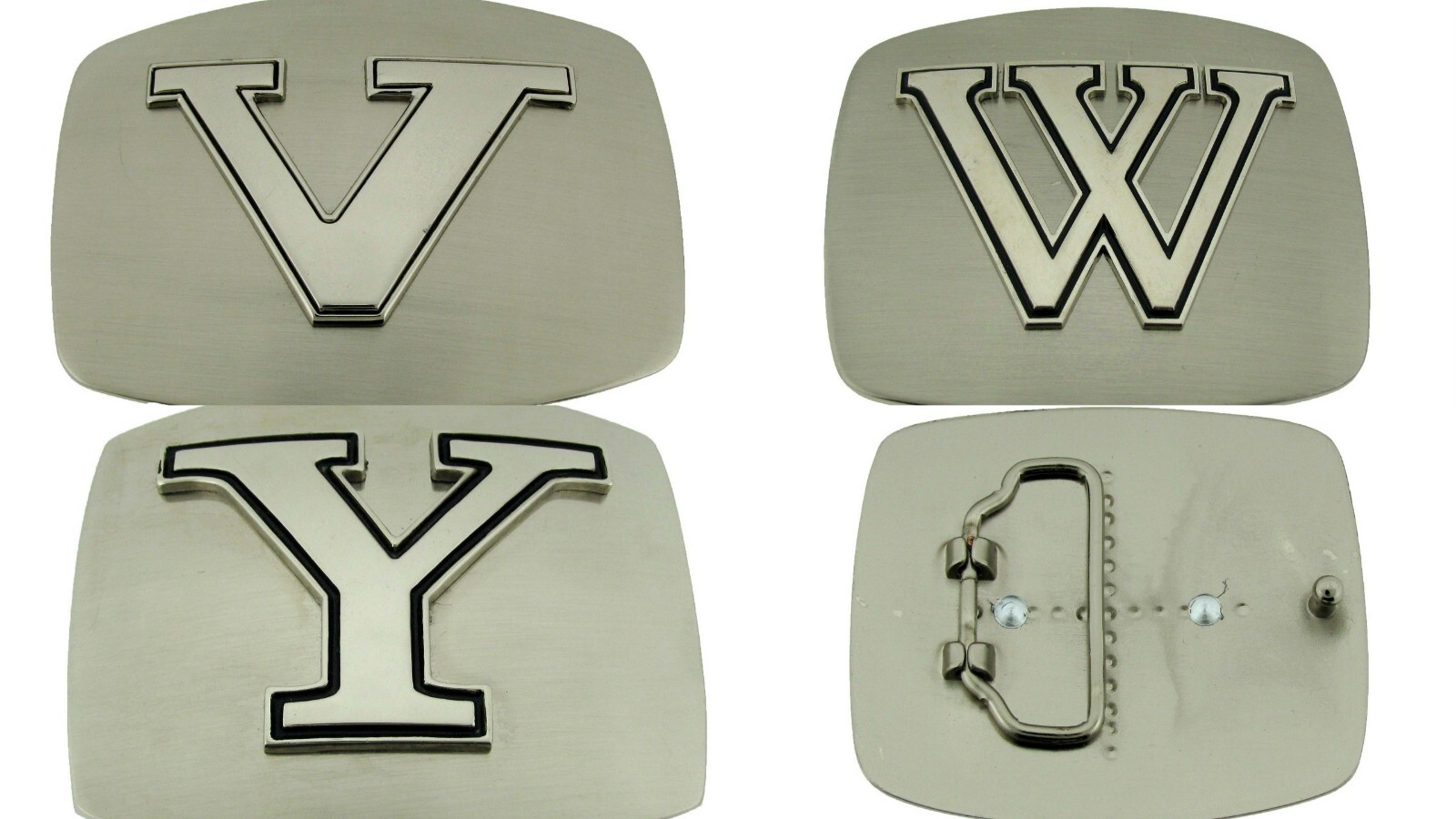 Initial Letter Silver Metal Rodeo Belt Buckles A-Z Western Really Cowboy Style