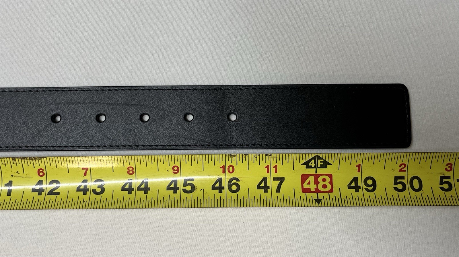 Patriotic Buckle & Black Bonded Leather Belt Sz 44 God Bless America Eagle Flag
