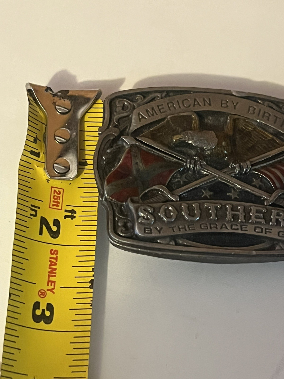 Mens belt Buckle bergamot Works 1986 Cowboy Western Southern By Grace Of God US