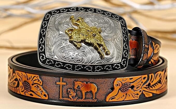 Bull Rider Silver Gold Belt Buckle Western Rodeo Fashion Cowboy Hebillas Vaquera