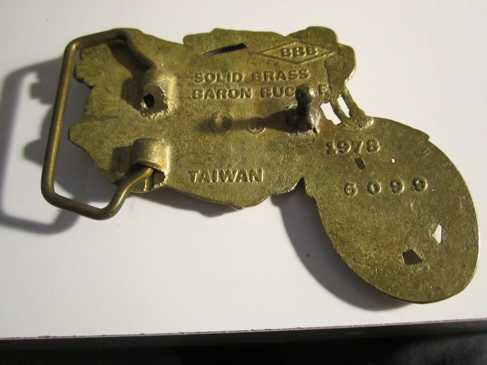 1978 MOTORCYCLE BELT BUCKLE SOLID BRASS HEAVY – GW-26