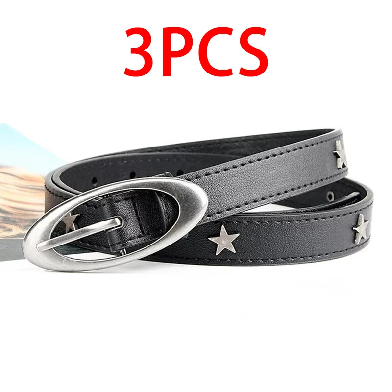 Vintage Belt Moon Star Punk Crescent Decoration Couple Y2K Buckle Metal Gothic M