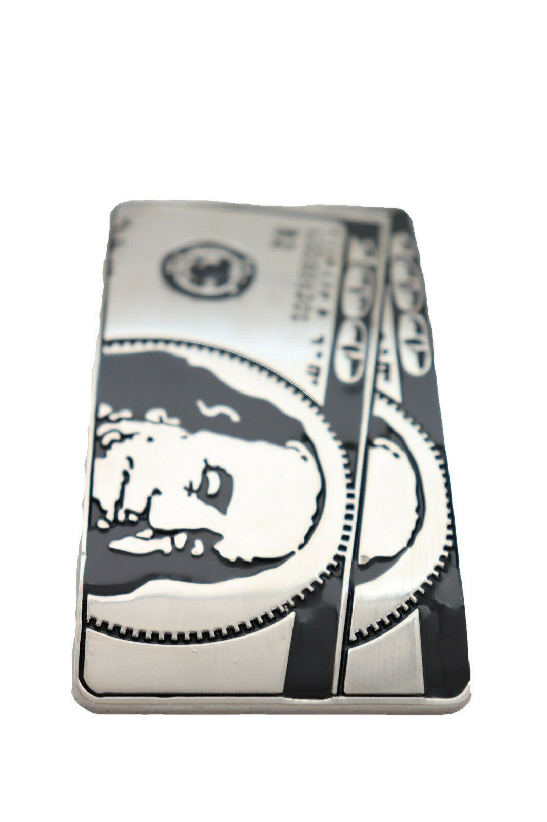 Men Silver Color Belt Buckle Hip Hop Street Fashion Club 100$ Bill Money Hood