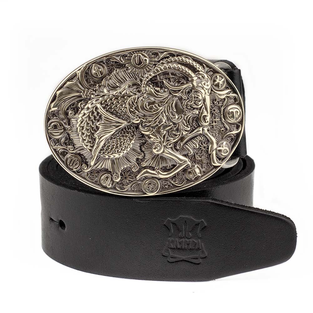 Capricorn german silver belt buckle, Sea Goat Horoscope Astrological Zodiac Sign