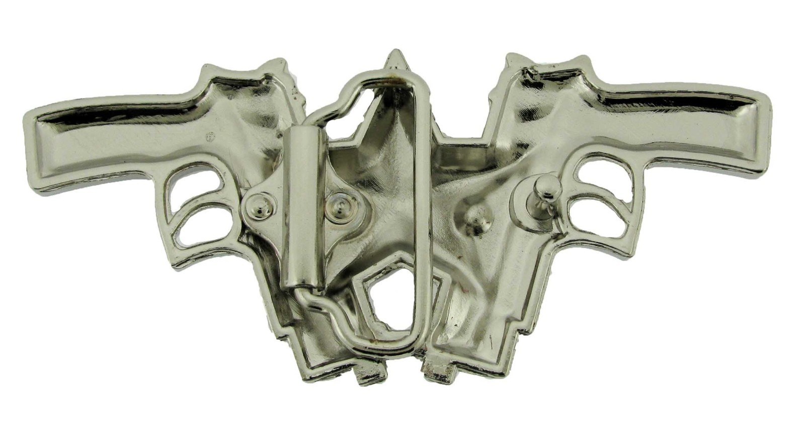 Star Guns Belt BuckleTexas Rodeo Silver Metal Western New Men Women Fashion Big