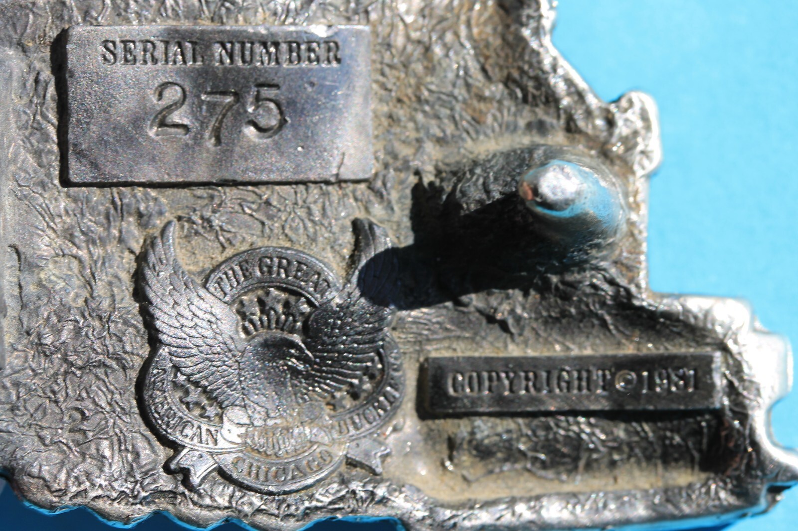 Train Locomotive Belt Buckle The Great American Buckle Co. Chicago 1981