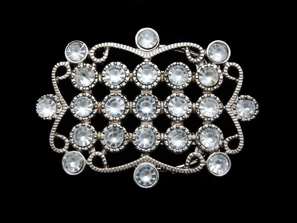 MI01121 REALLY NICE **ORNAMENT W/ CRYSTALS** FASHION BELT BUCKLE