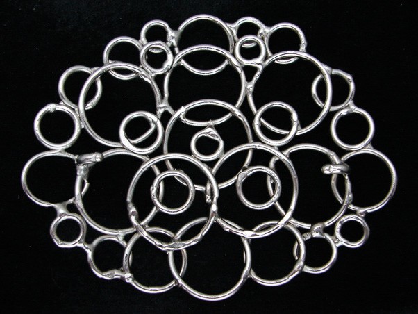 QK11171 *NOS* REALLY COOL **ABSTRACT ARTWORK** STAINLESS STEEL BELT BUCKLE