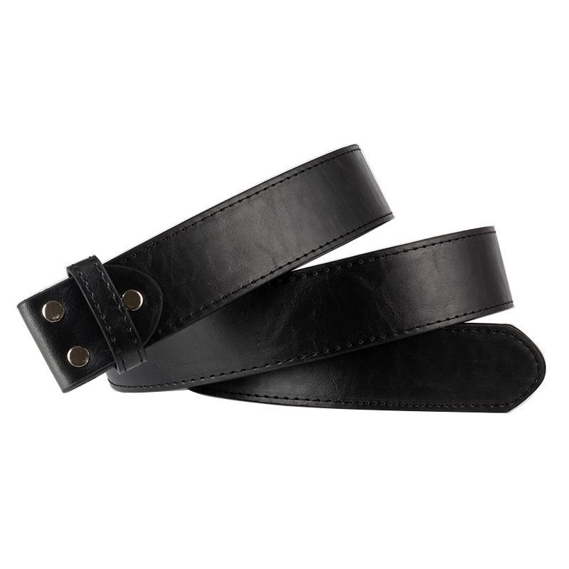 Pu Leather Belt – Solid Color Without Buckles DIY Belts Men Accessories 3.8cm