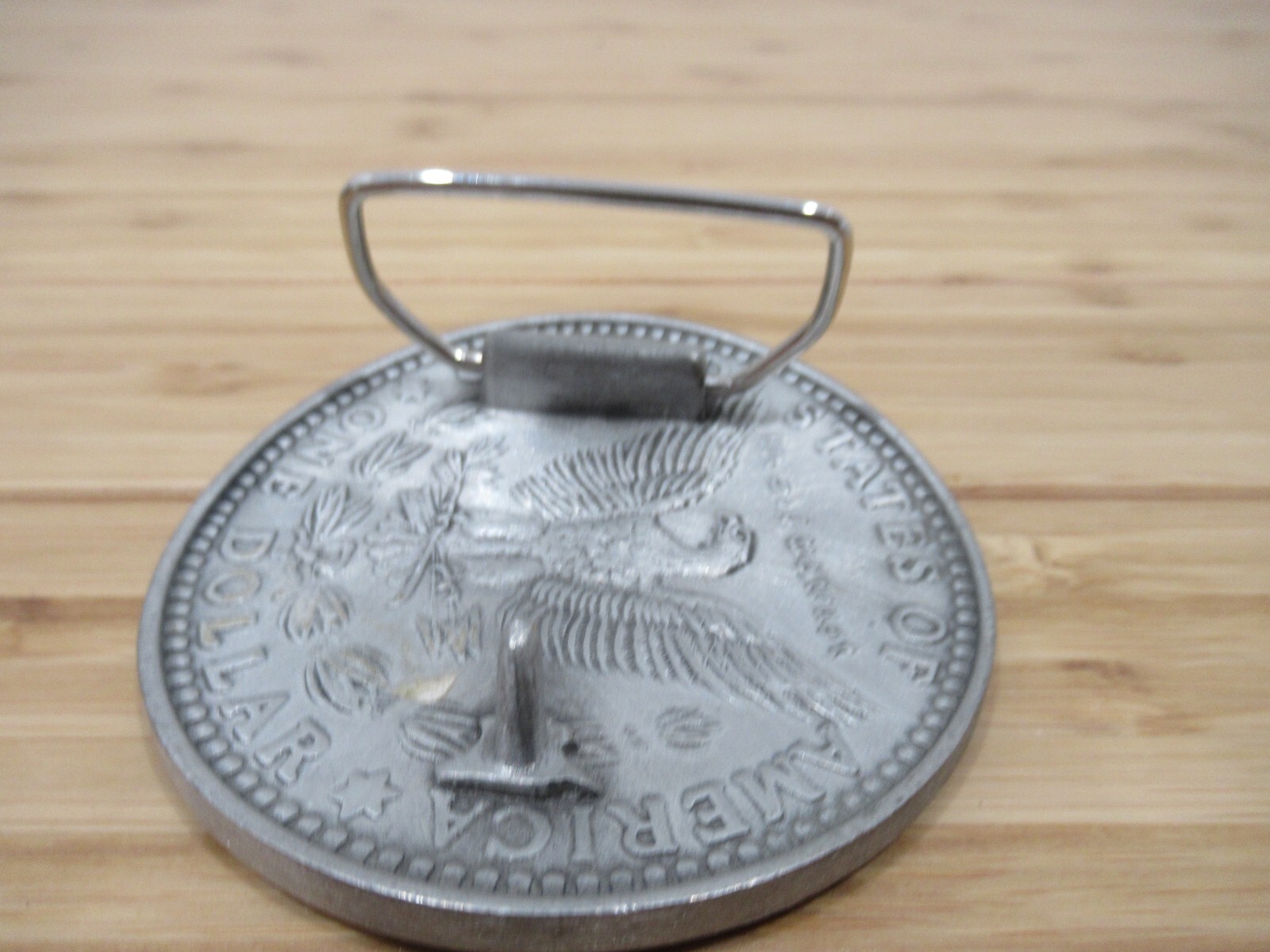 Vintage Oversized Reproduction Morgan Dollar Coin Belt Buckle