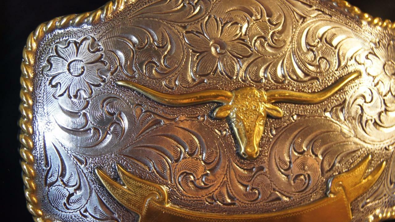 Nocona Western LONGHORN Bull Skull Belt Buckle 37229