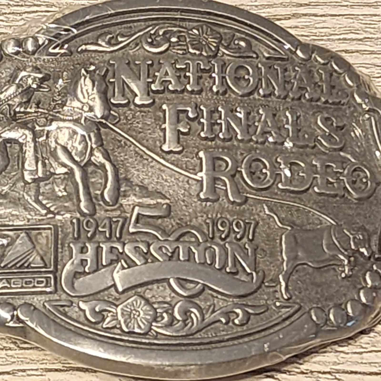 Choice Hesston Belt Buckle – Miniature Collection Buckle – National Finals Rodeo