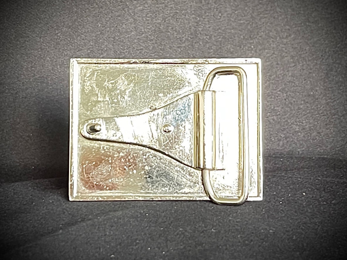 Peruvian Black Stone Ring Artisan Industrial Belt Buckle OOAK Darren McNeese