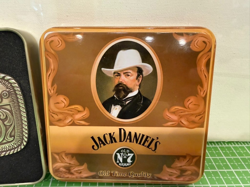 2005 Jack Daniels Old No. 7 Brand Belt Buckle In Tin