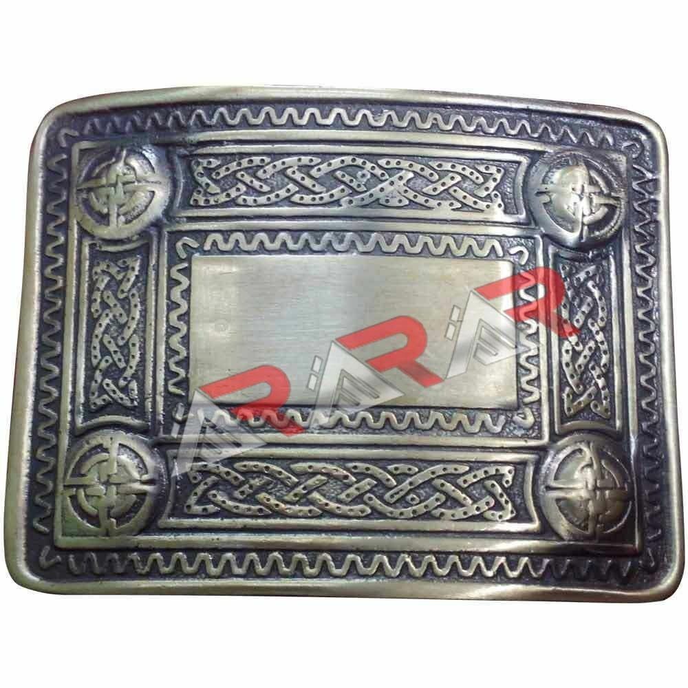Men Scottish Kilt Belt Buckle 4 Dome Mirror Design Highland Kilt Belt Buckle AAR