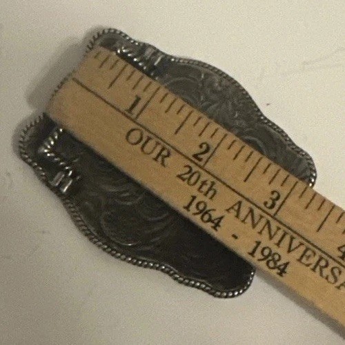 Crumrine Western Mens Silver Tone Belt Buckle Rectangle Buck Hunting Cowboy