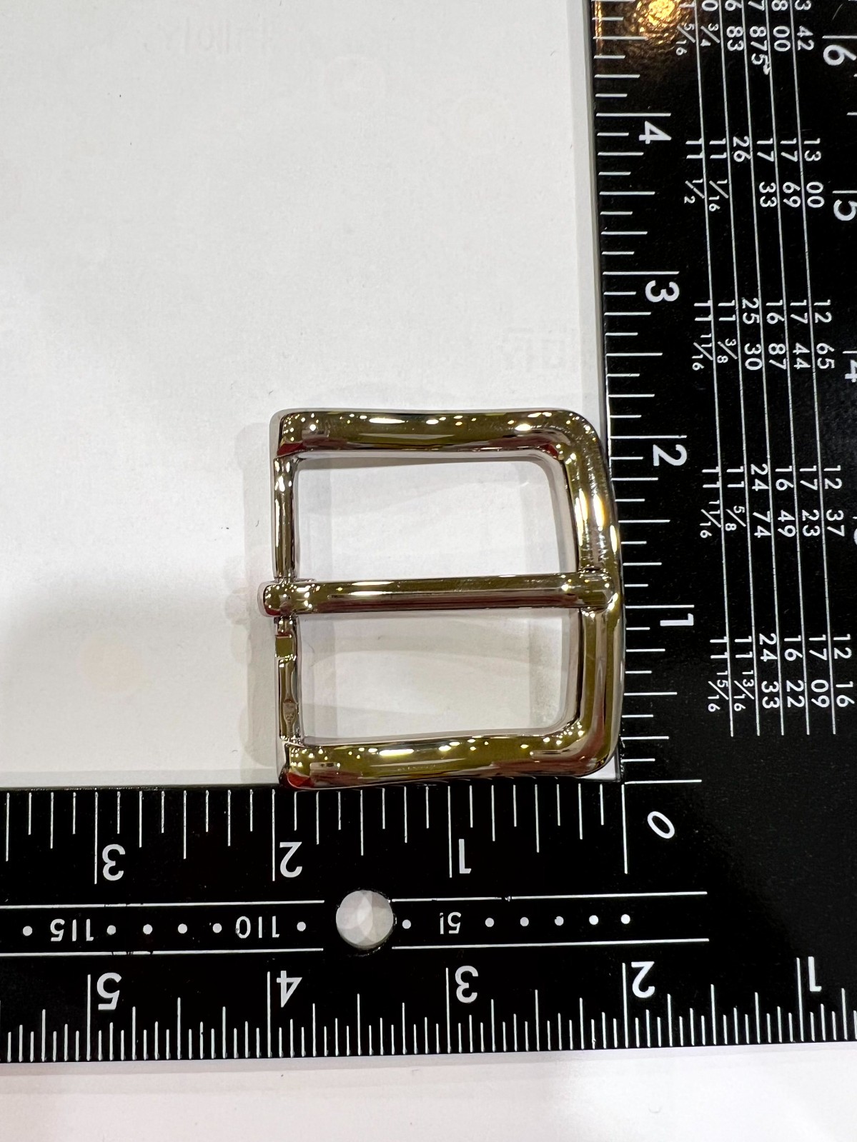Solid Brass Polished Nickel Belt Buckle Made in Italy Fits 1.57&Prime; Belt Strap