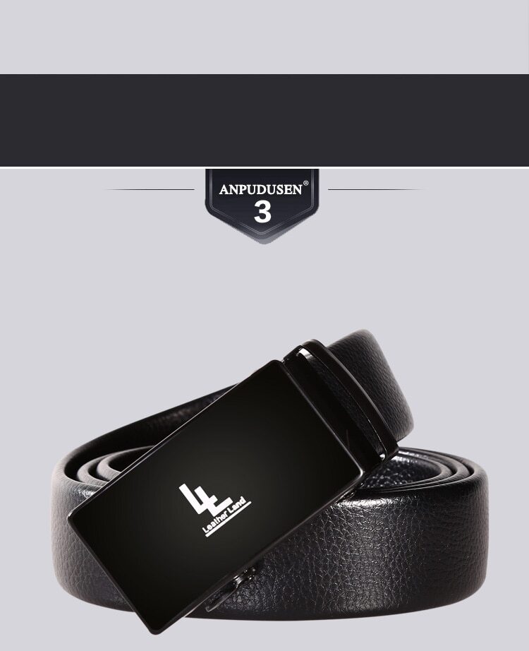 Men&rsquo;s Automatic Ratchet Pu Leather Belt Buckle Male High Quality Casual Cinturon
