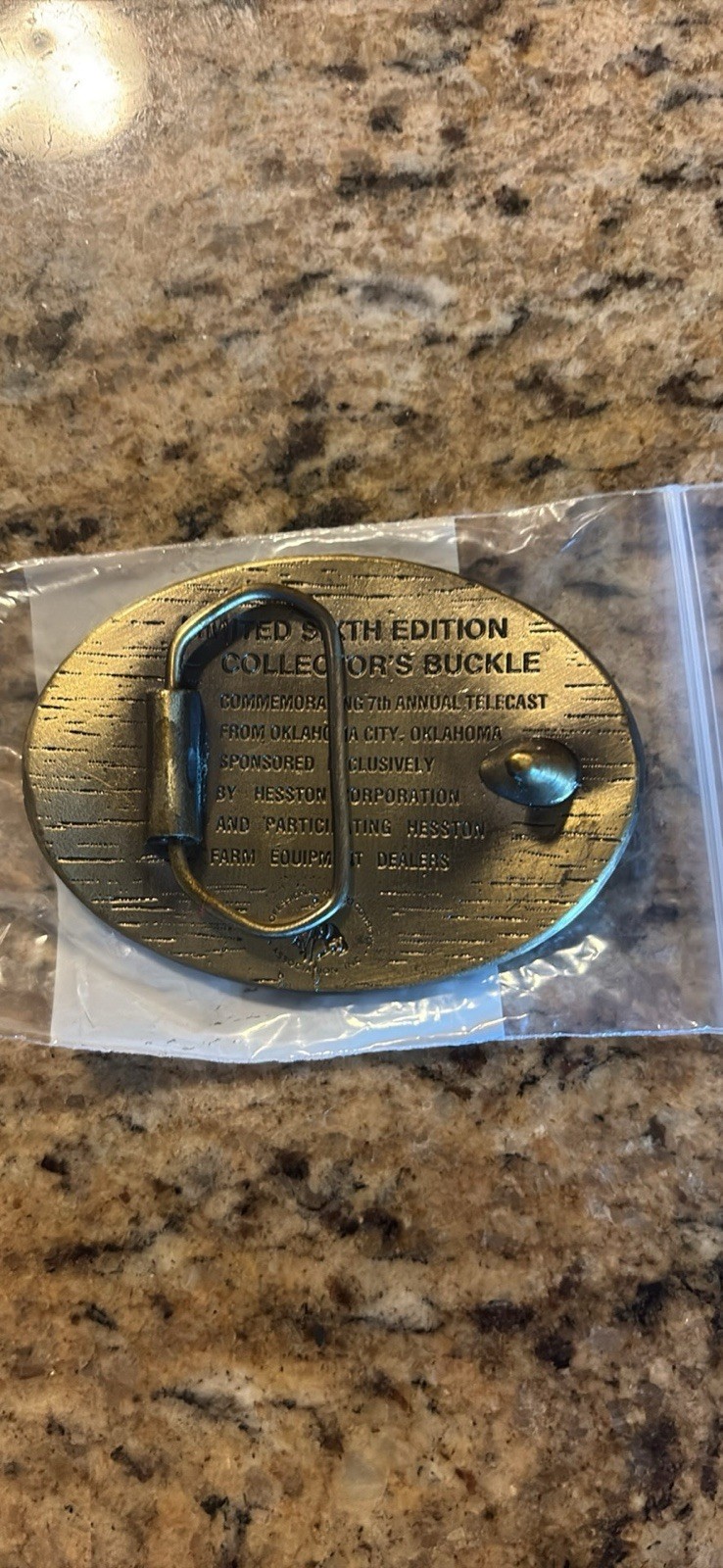 Hesston NFR 1980 Limited Edition Vintage Western Rodeo Belt Buckle 1.5 in