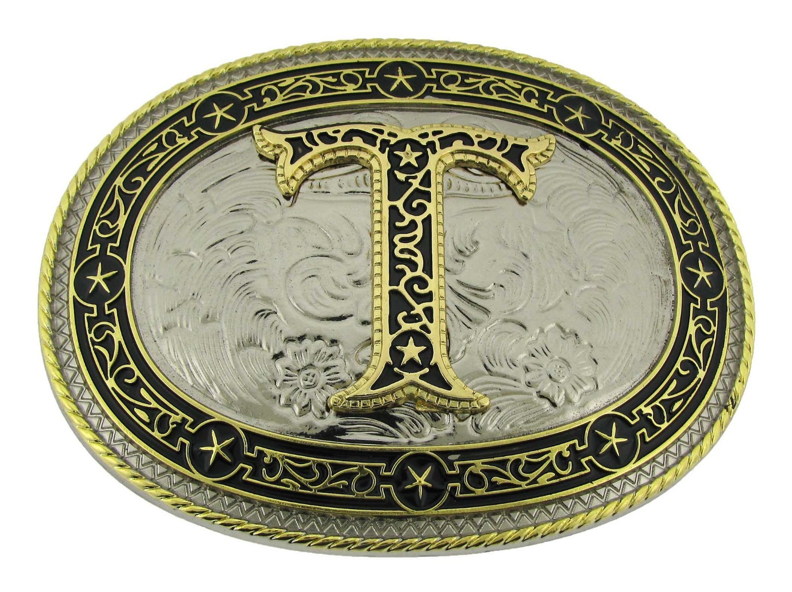 New Men Women Western Initial A-Z Belt Buckles Rodeo Cowboy Cowgirl Silver Gold
