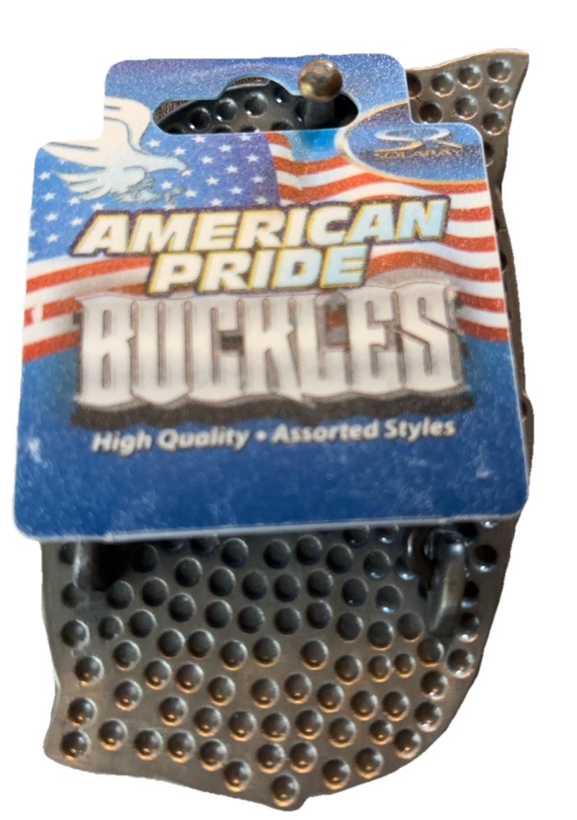 NEW One Nation Under God American Flag Cross Metal BELT BUCKLE USA Enamel NWT
