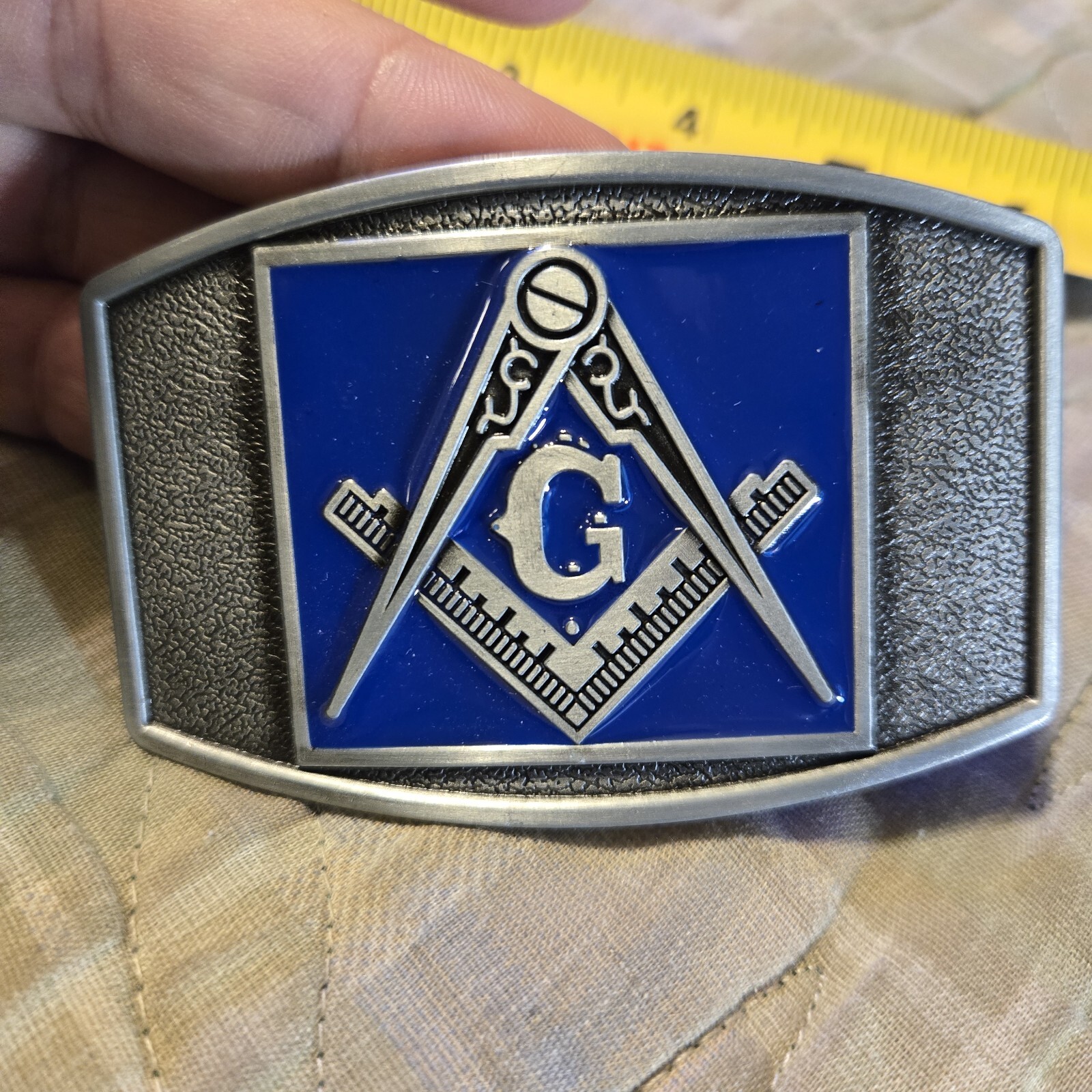 MASON FREEMASONS FREEMASONRY Metal Belt Buckle