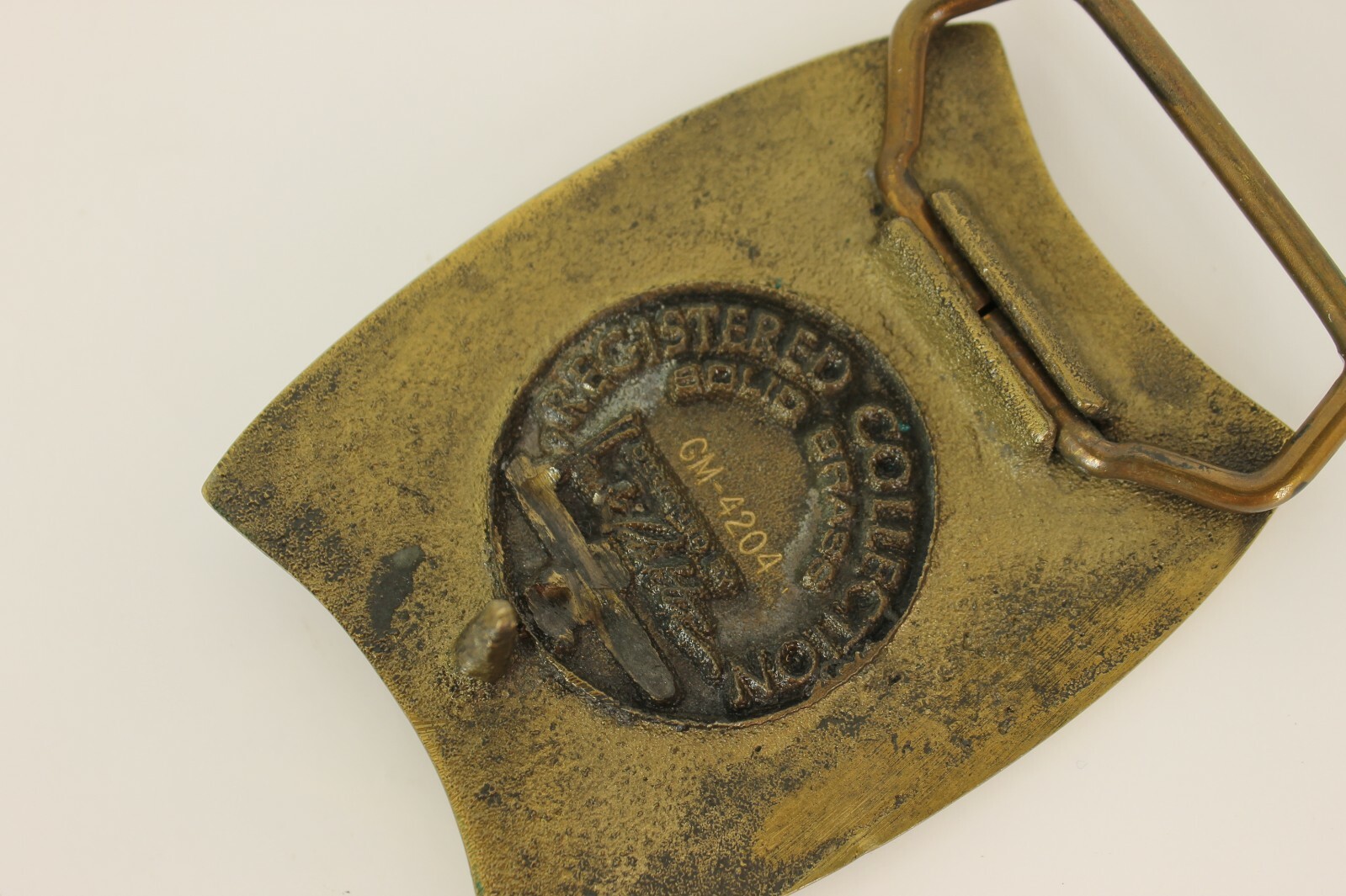 REGISTERED COLLECTION BRASS BELT BUCKLE ARIZONA US CAVALRY PICACHO PASS
