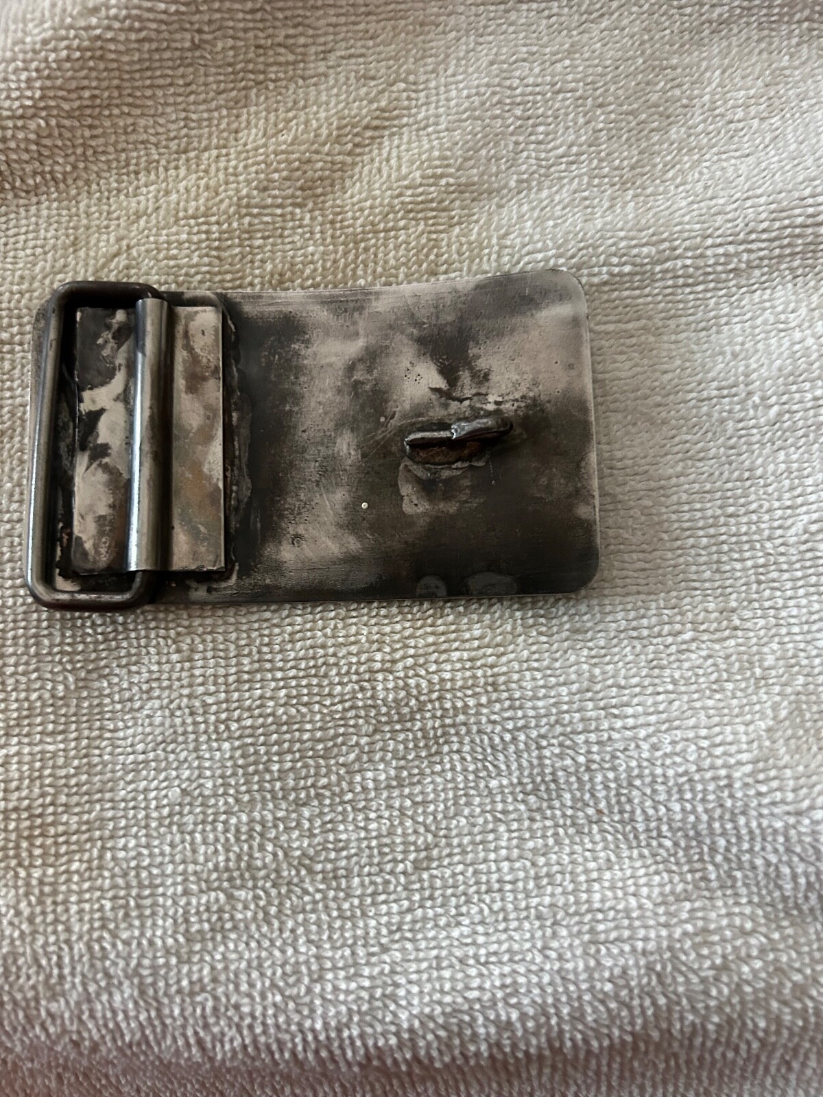 Vintage Modern Modernist Abstract Belt Buckle Brutalist