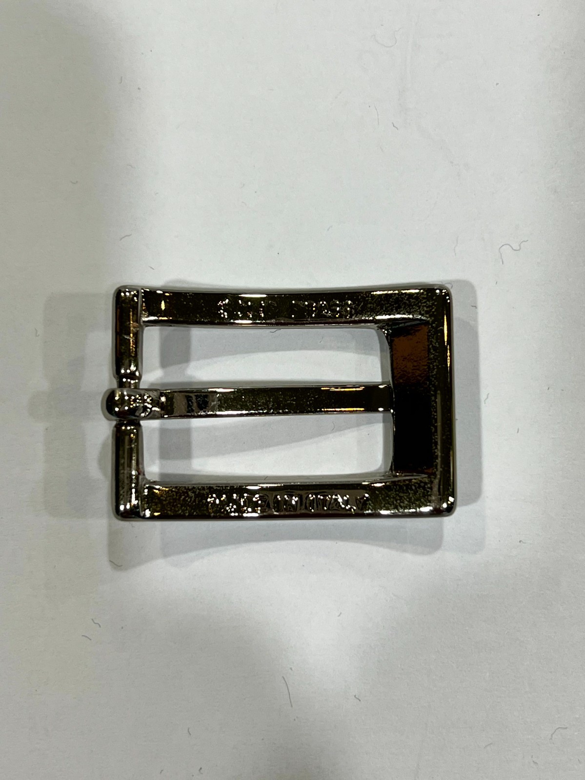 Solid Brass Polished Nickel Belt Buckle Made in Italy Fits 0.98&Prime; Belt Strap