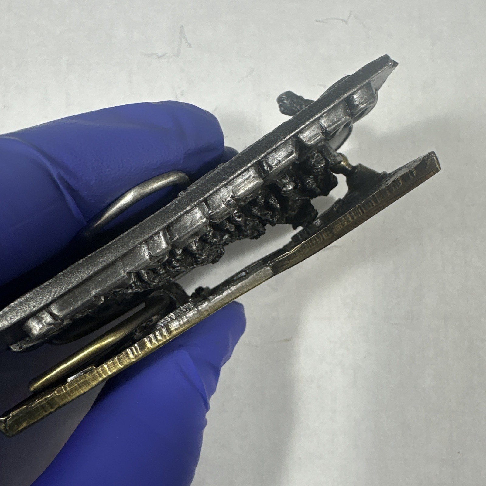 2 Belt buckles Budweiser Clydesdales USA Bergamot Great American 1989