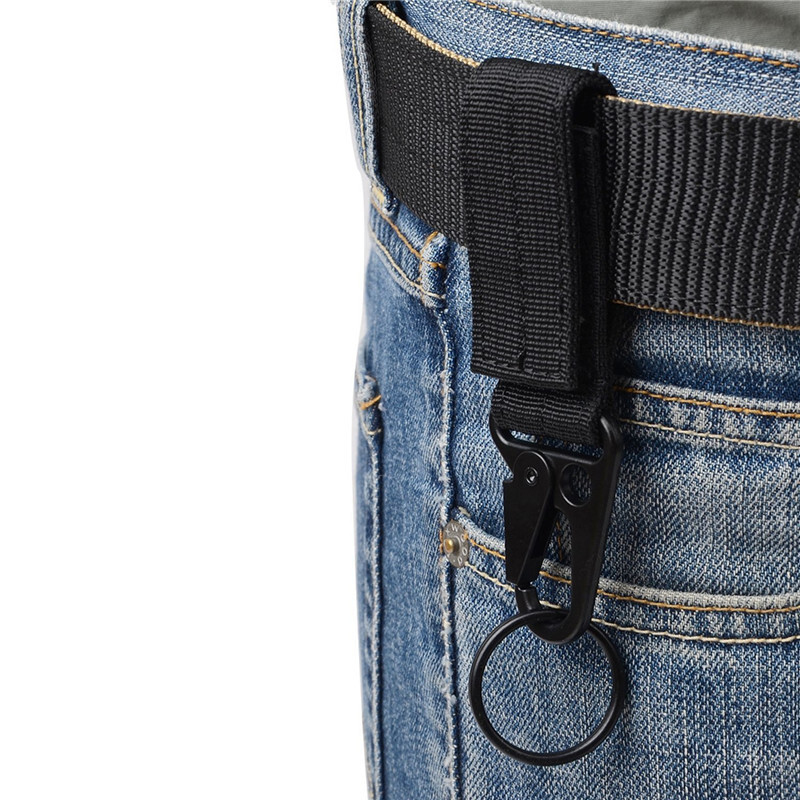 Tactical Nylon Molle Buckle Hook Carabiner Key Chain Key Clip Belt Metal Hook