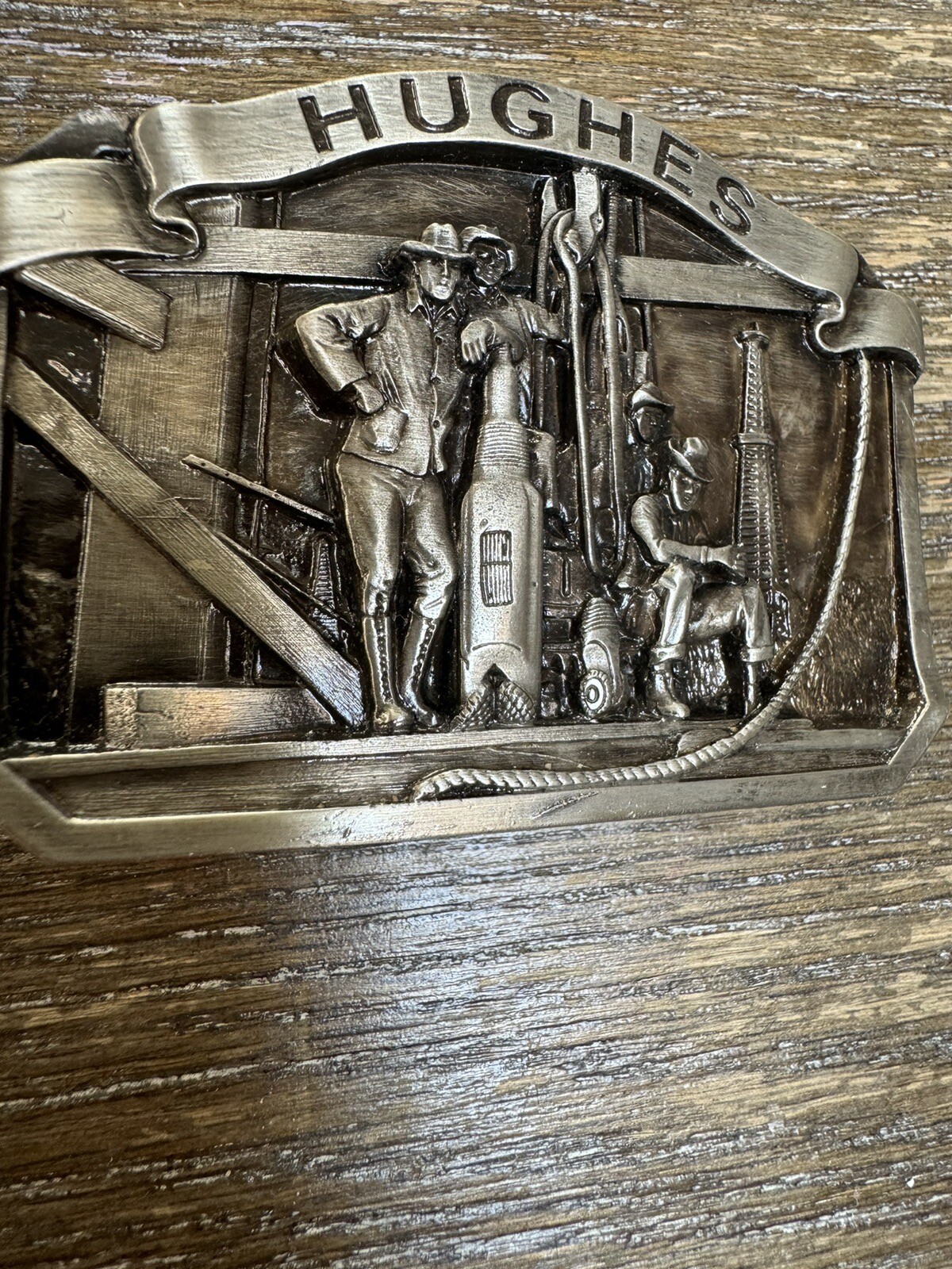 Hughes And Totco Vintage Oil Field Drilling Belt Buckles *MINT CONDITION*