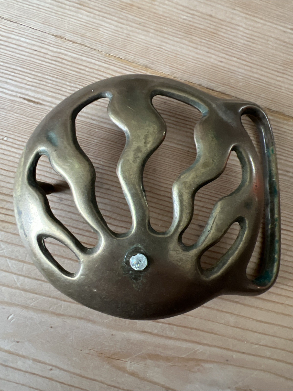 Vintage DUNCAN LAURIE Sunrise Rays Belt Buckle 1970 Signed Star Buckle Hippie