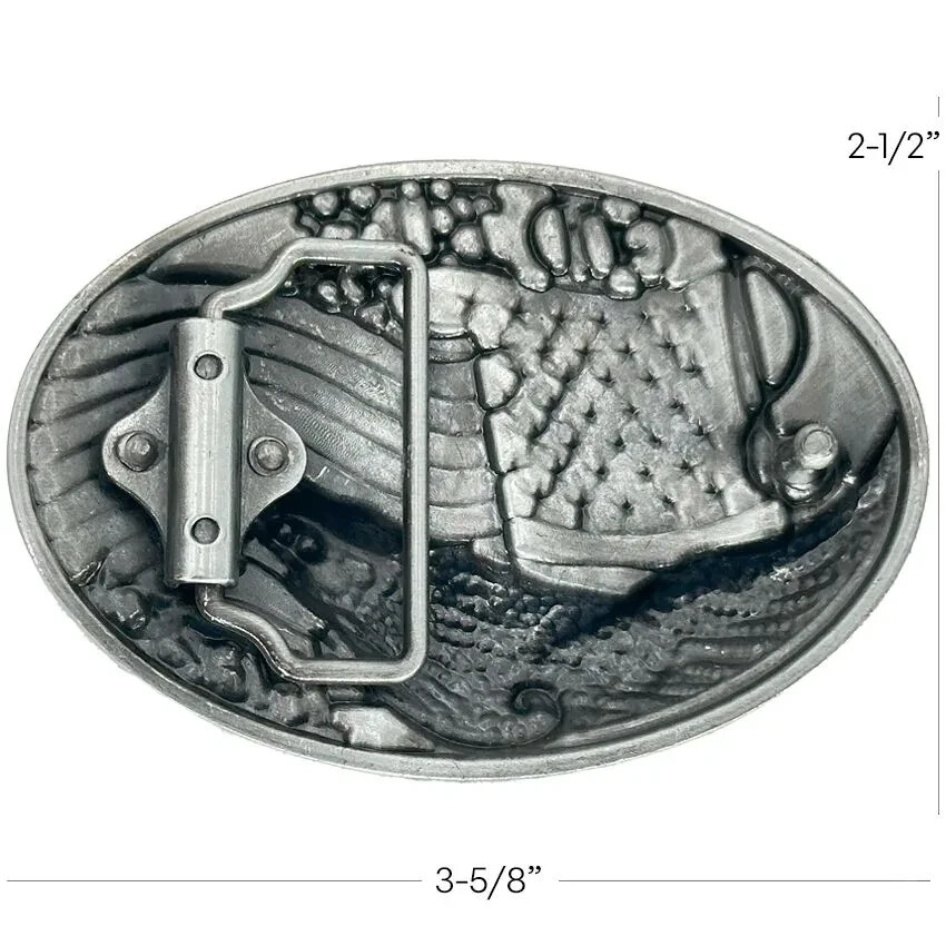 God Bless America USA Flag Patriotic Belt Buckle with Bald Eagle All Metal