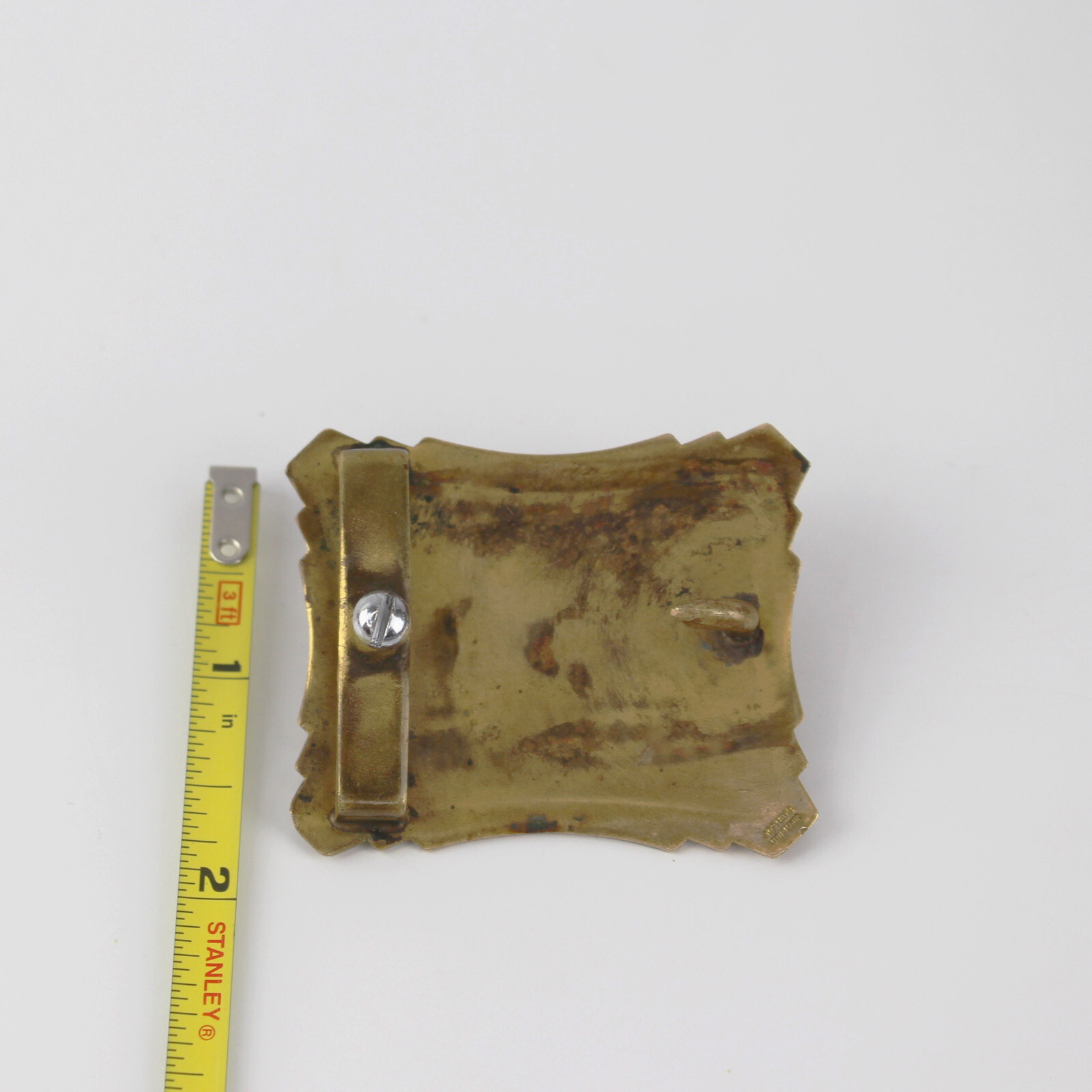 Vtg 1932 Brass U of M University Freshman Champions Brass Belt Buckle Football
