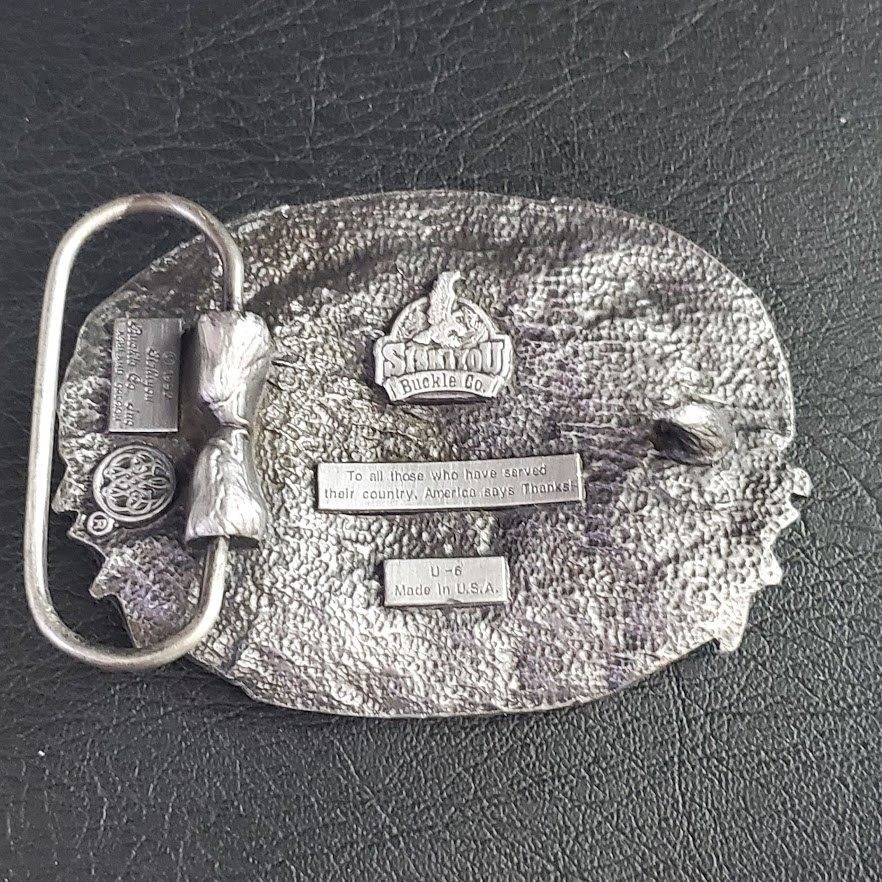 Siskiyou Buckle Co US Air Force Retired Belt Buckle USA Made Enamel Pewter